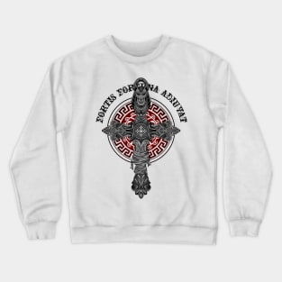 sphinx cross (white) - sanskara design Crewneck Sweatshirt